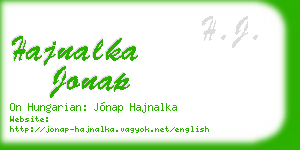 hajnalka jonap business card