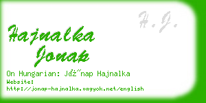 hajnalka jonap business card